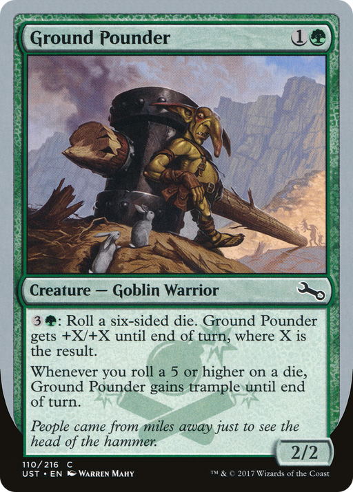 Ground Pounder (UST-110) [Unstable] Foil MTG Single Wizards of the Coast