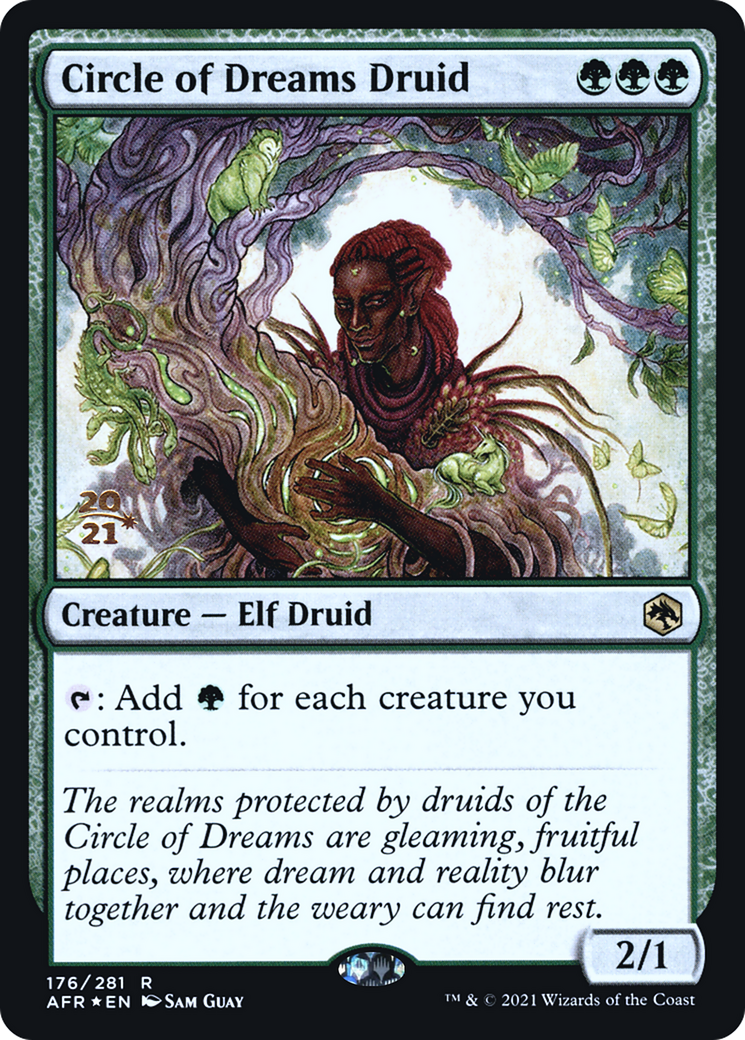 Circle of Dreams Druid (PRE-176) [Adventures in the Forgotten Realms Promos] Foil MTG Single Wizards of the Coast