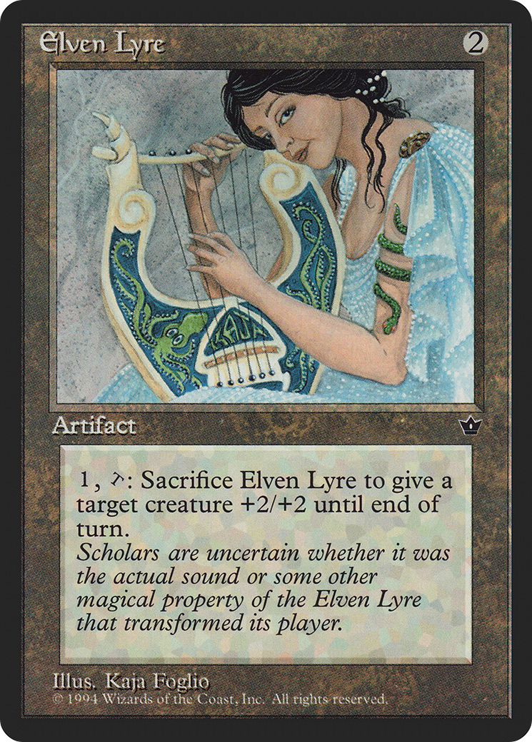 Elven Lyre (FEM-087) [Fallen Empires] MTG Single Wizards of the Coast