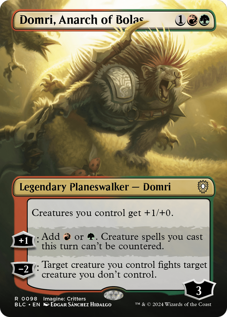 Domri, Anarch of Bolas (BLC-098) [Bloomburrow Commander] (Borderless) Foil MTG Single Wizards of the Coast
