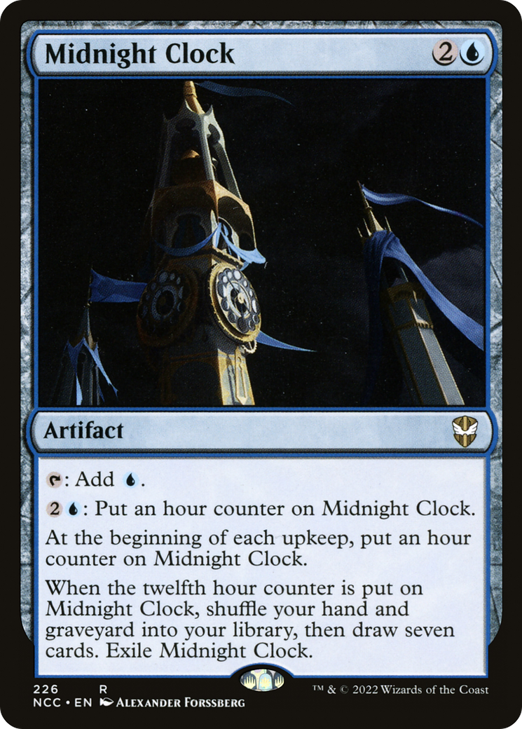 Midnight Clock (NCC-226) [New Capenna Commander] MTG Single Wizards of the Coast