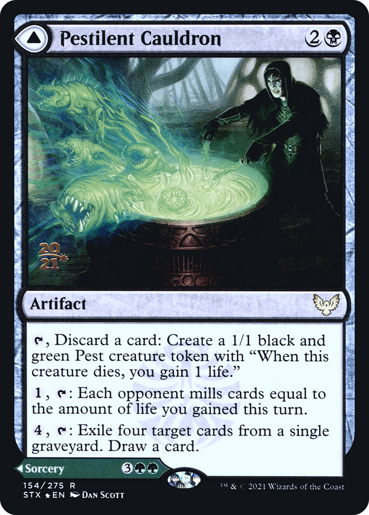 Pestilent Cauldron // Restorative Burst (PRE-154S) [Strixhaven: School of Mages Promos] Foil MTG Single Wizards of the Coast