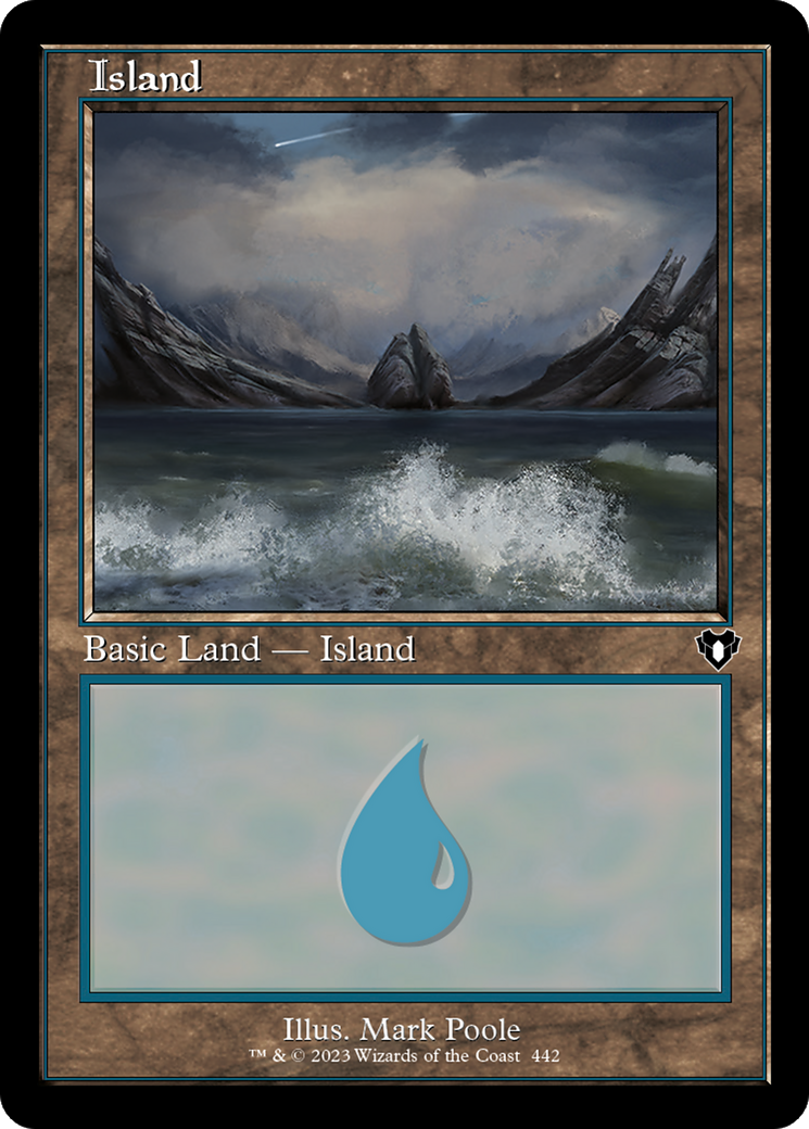 Island (CMM-442) [Commander Masters] Foil MTG Single Wizards of the Coast