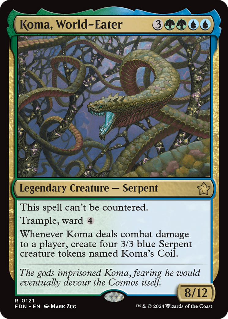 Koma, World-Eater (FDN-121) [Foundations] MTG Single Wizards of the Coast