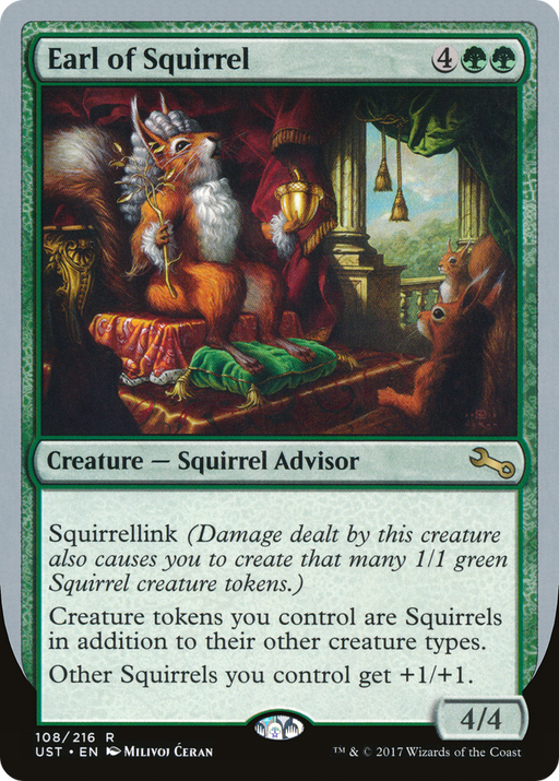 Earl of Squirrel (UST-108) [Unstable] Foil MTG Single Wizards of the Coast
