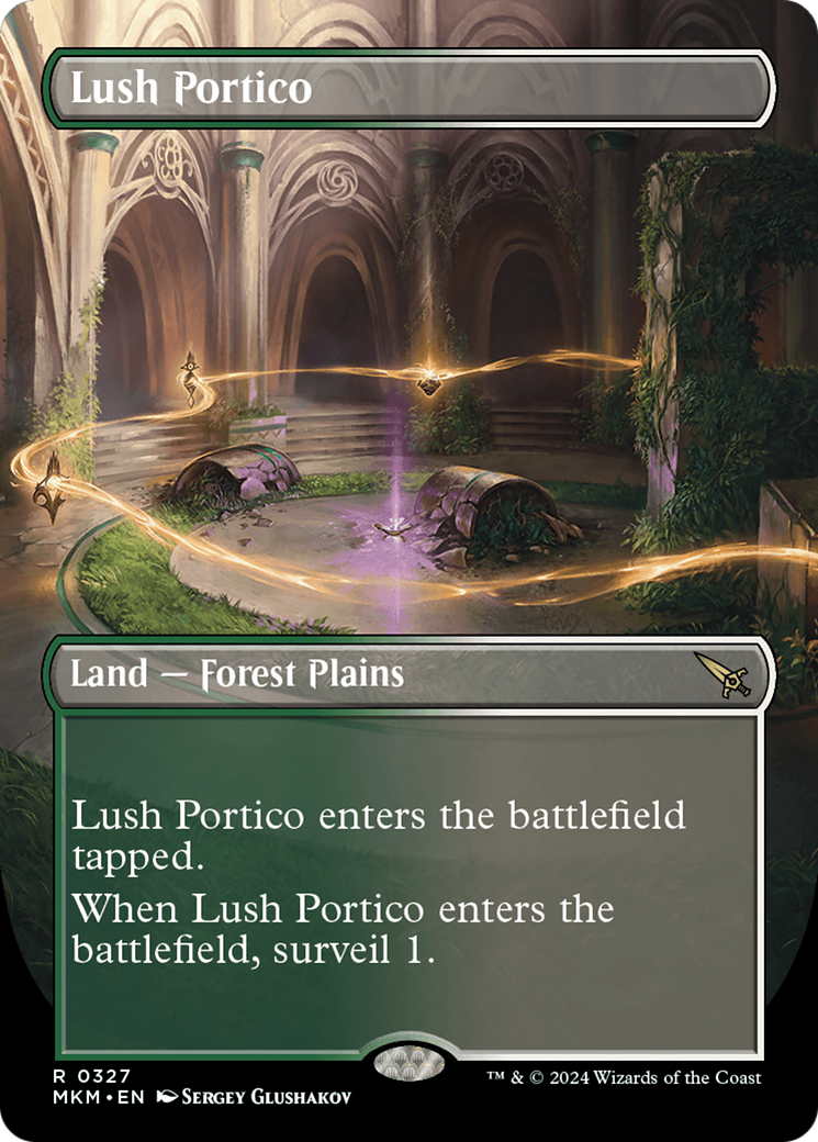 Lush Portico (MKM-327) [Murders at Karlov Manor] (Borderless) MTG Single Murders at Karlov Manor