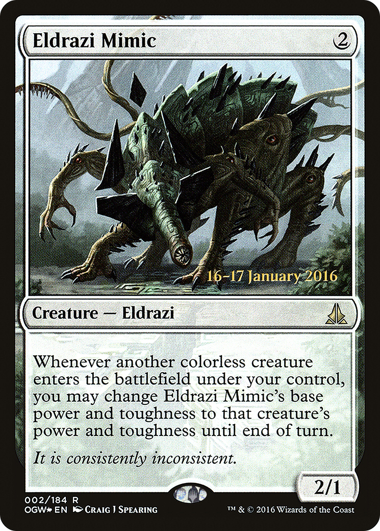 Eldrazi Mimic (PRE-002) [Oath of the Gatewatch Promos] Foil MTG Single Wizards of the Coast