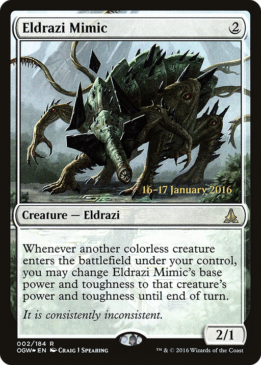 Eldrazi Mimic (PRE-002) [Oath of the Gatewatch Promos] Foil MTG Single Wizards of the Coast