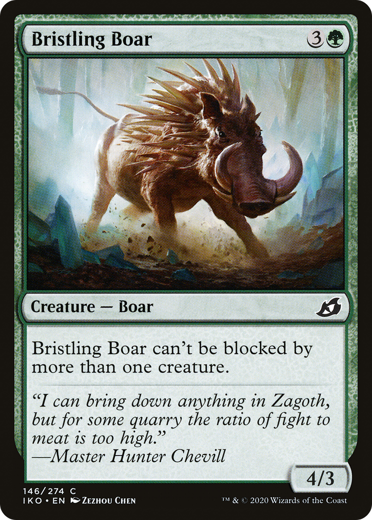 Bristling Boar (IKO-146) [Ikoria: Lair of Behemoths] Foil MTG Single Wizards of the Coast