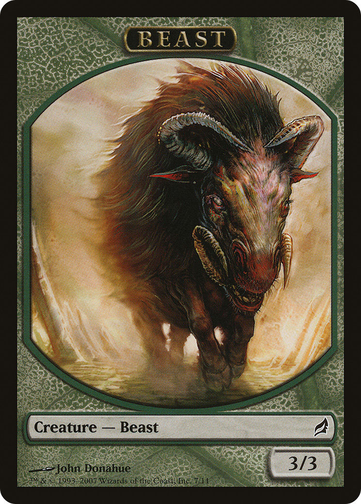 Beast Token (LRW-007) [Tokens] Lorwyn Tokens MTG Single Wizards of the Coast