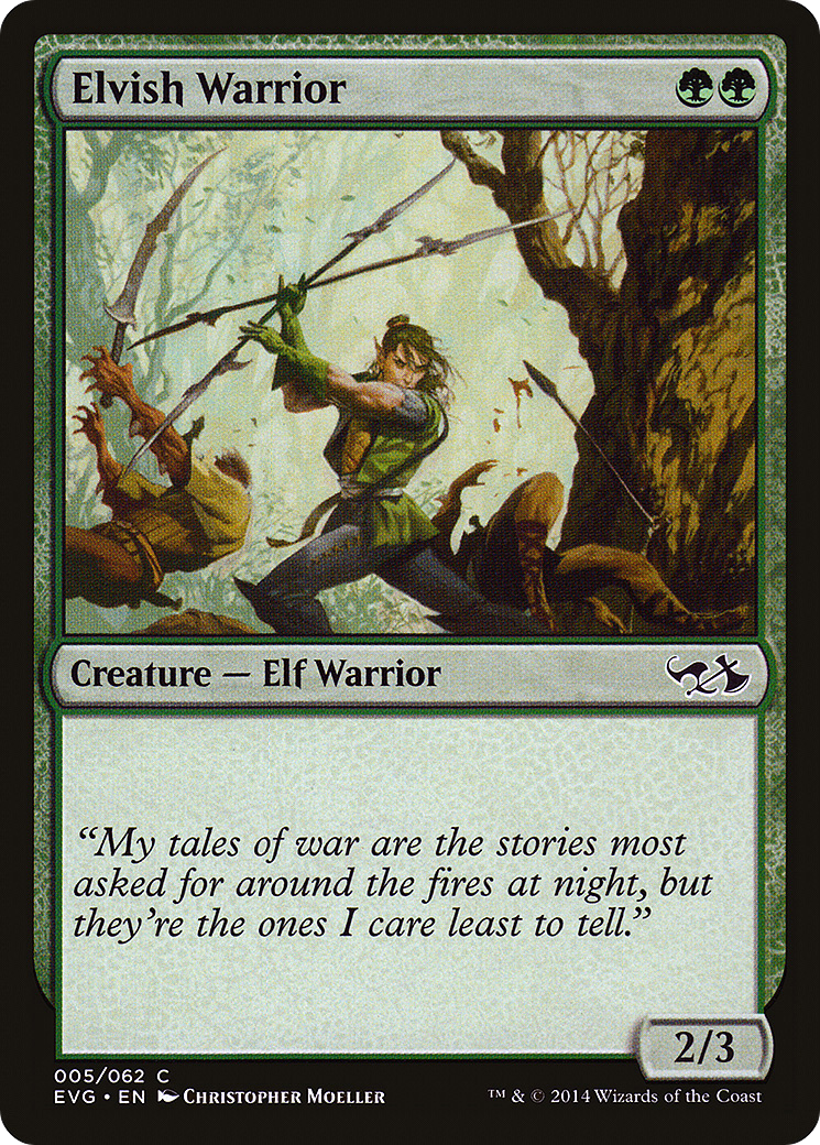 Elvish Warrior (DD3-005) [Misc] Duel Decks Anthology: Elves vs. Goblins MTG Single Wizards of the Coast