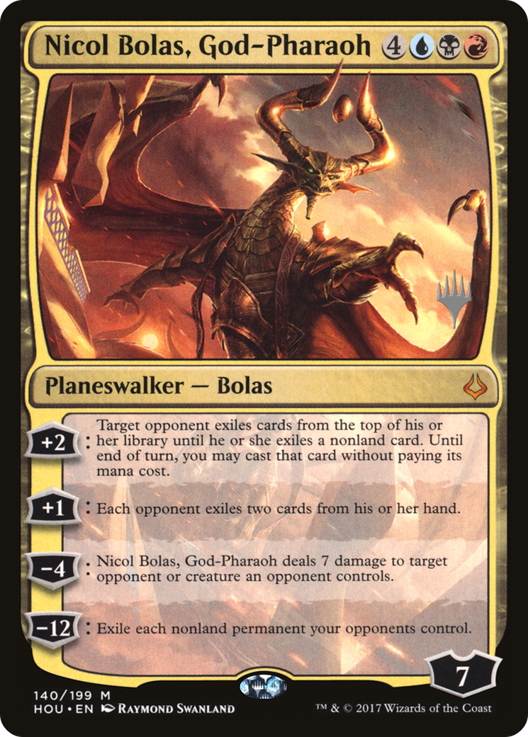 Nicol Bolas, God-Pharaoh (PPSTX-140P) [Hour of Devastation Promos] Foil MTG Single Wizards of the Coast