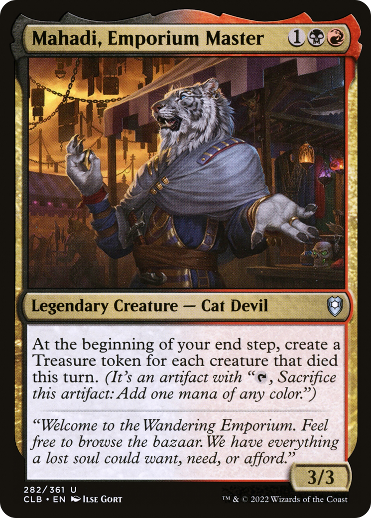 Mahadi, Emporium Master (CLB-282) [Commander Legends: Battle for Baldur's Gate] Foil MTG Single Wizards of the Coast