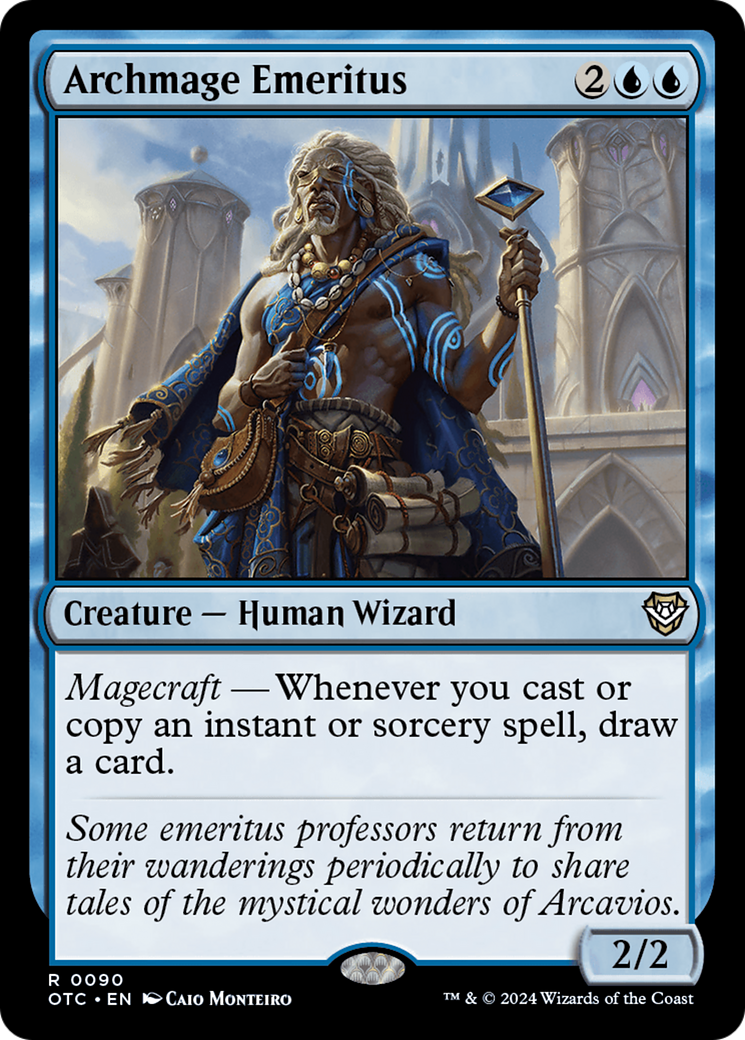 Archmage Emeritus (OTC-090) [Outlaws of Thunder Junction Commander] MTG Single Wizards of the Coast