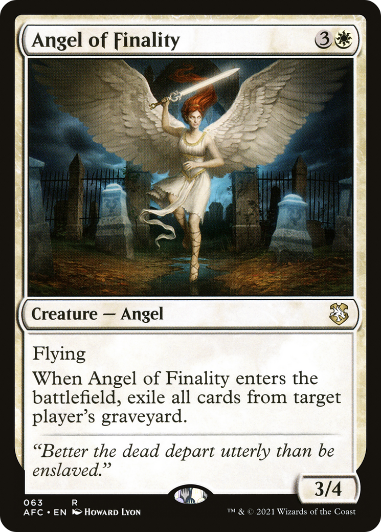 Angel of Finality (AFC-063) [Forgotten Realms Commander] MTG Single Wizards of the Coast