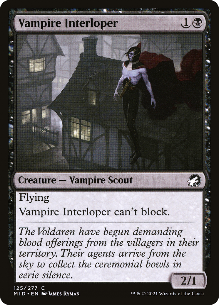 Vampire Interloper (MID-125) [Innistrad: Midnight Hunt] MTG Single Wizards of the Coast