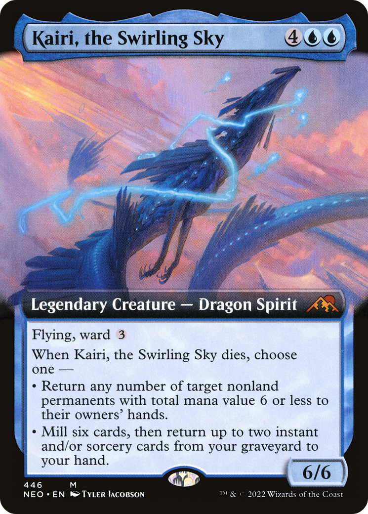 Kairi, the Swirling Sky (NEO-446) [Kamigawa: Neon Dynasty] (Extended Art) MTG Single Wizards of the Coast