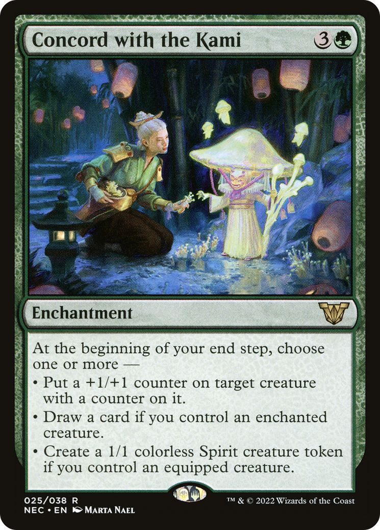Concord with the Kami (NEC-025) [Neon Dynasty Commander] MTG Single Wizards of the Coast