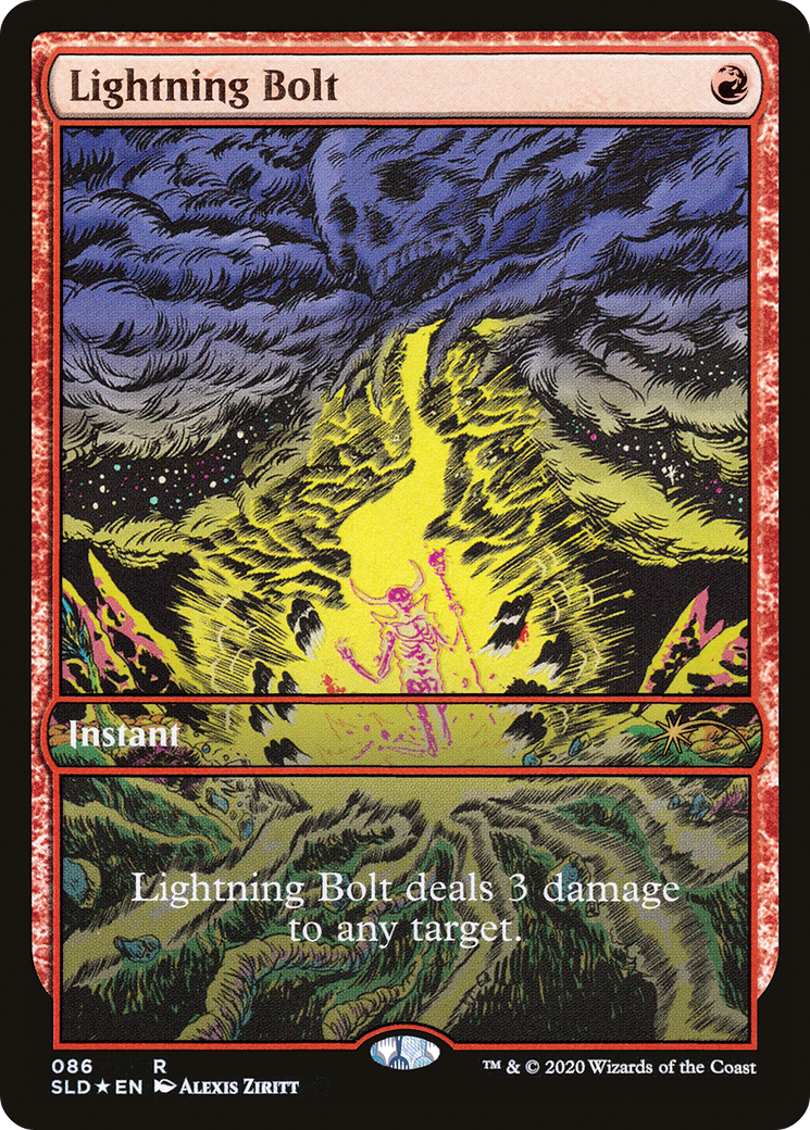 Lightning Bolt (086) (SLD-086) [Secret Lair] Drop Foil MTG Single Wizards of the Coast