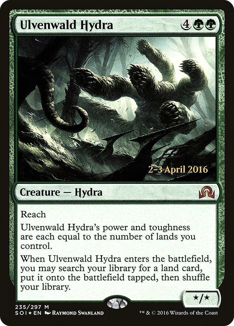 Ulvenwald Hydra (PRE-235) [Shadows over Innistrad Promos] Foil MTG Single Wizards of the Coast