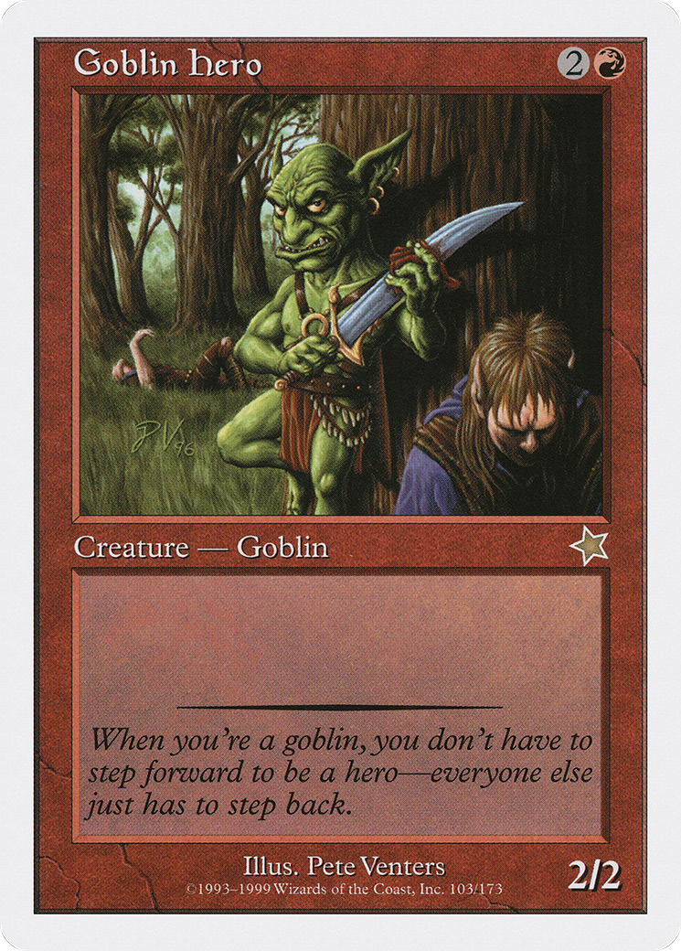 Goblin Hero (S99-103) [Misc] Starter 1999 MTG Single Wizards of the Coast