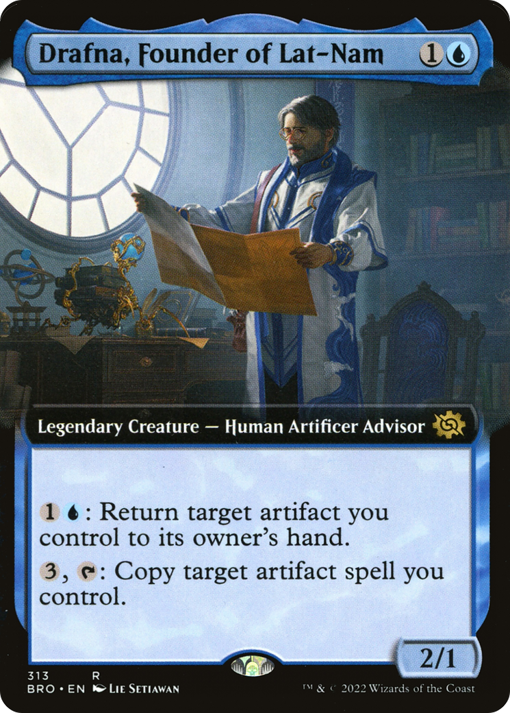 Drafna, Founder of Lat-Nam (BRO-313) [The Brothers' War] (Extended Art) MTG Single Wizards of the Coast