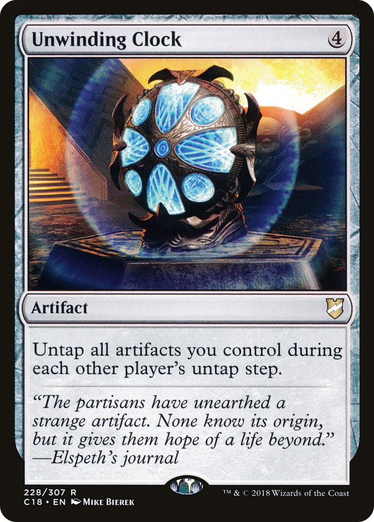 Unwinding Clock (C18-228) [Commander 2018] MTG Single Wizards of the Coast