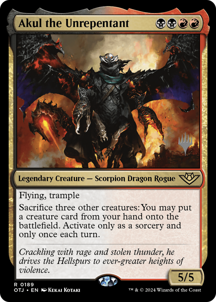 Akul the Unrepentant (PPOTJ-189) [Outlaws of Thunder Junction Promos] Foil MTG Single Wizards of the Coast