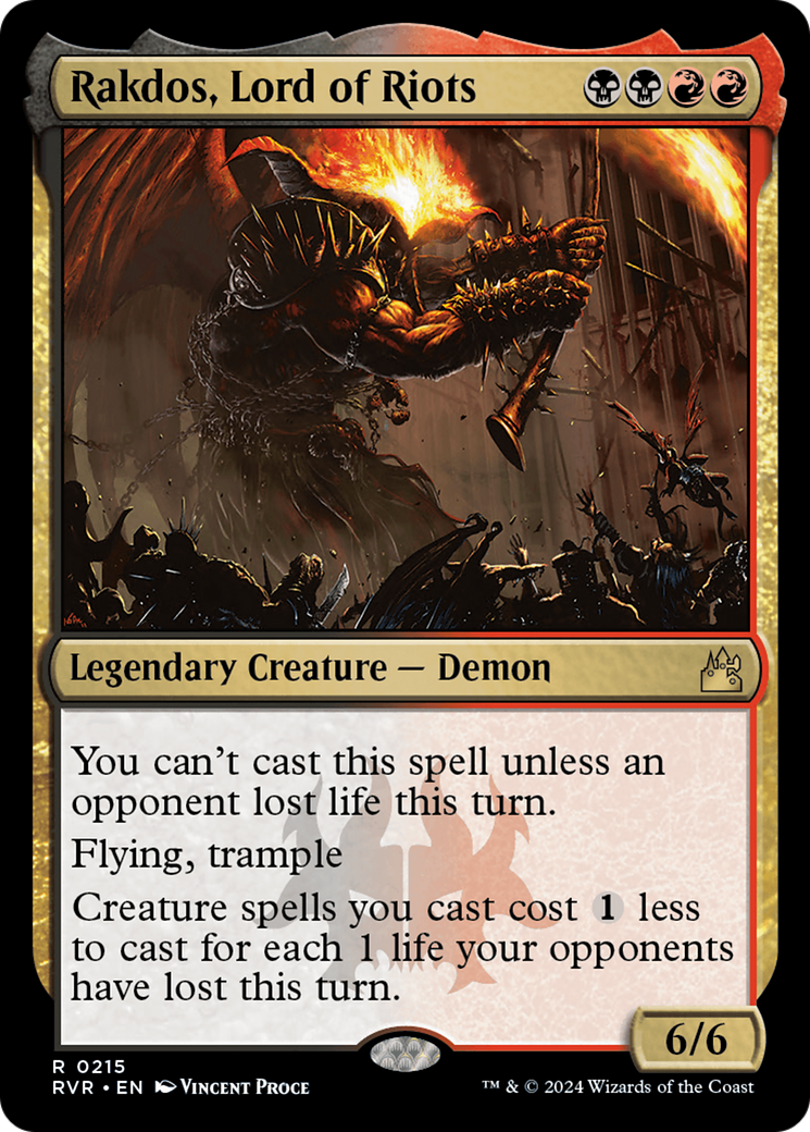 Rakdos, Lord of Riots (RVR-215) [Ravnica Remastered] MTG Single Wizards of the Coast