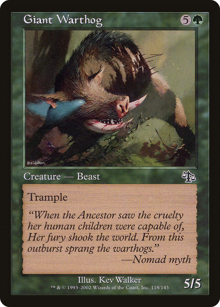 Giant Warthog (JUD-118) [Judgment] MTG Single Wizards of the Coast