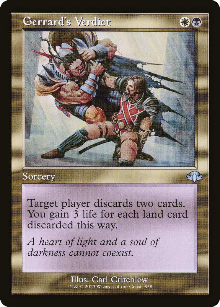 Gerrard's Verdict (DMR-358) [Dominaria Remastered] Foil MTG Single Wizards of the Coast