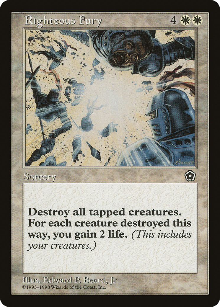 Righteous Fury (P02-021) [Misc] Portal Second Age MTG Single Wizards of the Coast