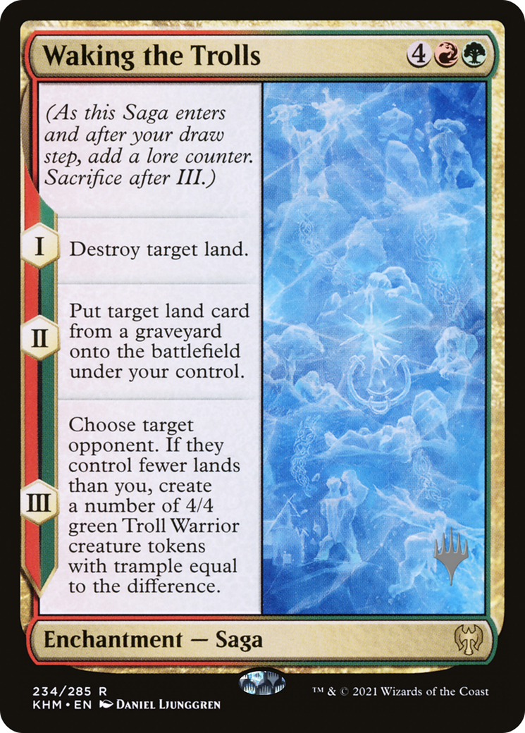 Waking the Trolls (PPKHM-234P) [Kaldheim Promos] Foil MTG Single Wizards of the Coast