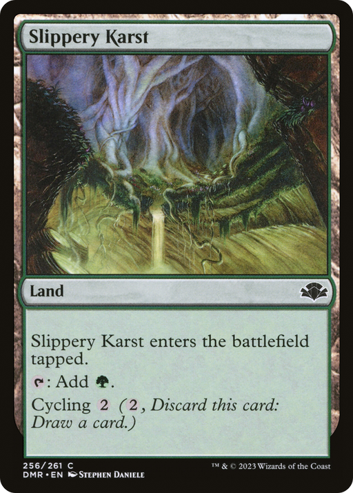 Slippery Karst (DMR-256) [Dominaria Remastered] Foil MTG Single Wizards of the Coast