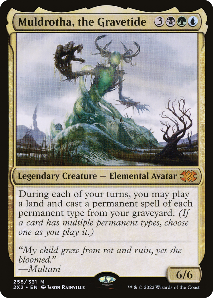 Muldrotha, the Gravetide (2X2-258) [Double Masters 2022] Foil MTG Single Wizards of the Coast