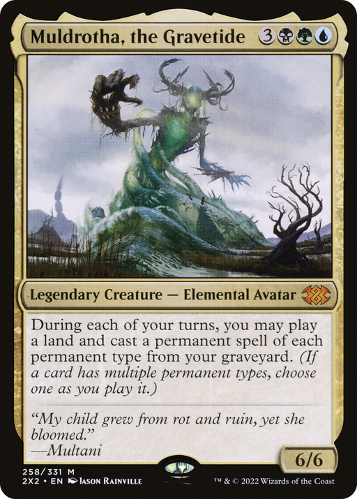 Muldrotha, the Gravetide (2X2-258) [Double Masters 2022] MTG Single Wizards of the Coast