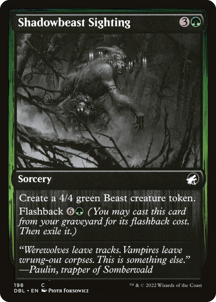 Shadowbeast Sighting (DBL-198) [Innistrad: Double Feature] MTG Single Wizards of the Coast