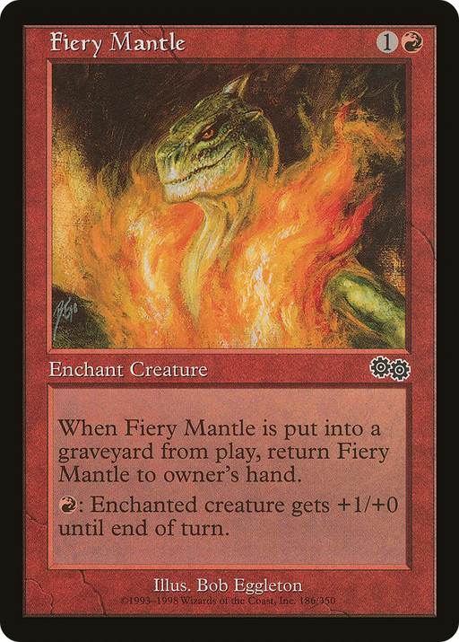 Fiery Mantle (USG-186) [Urza's Saga] MTG Single Wizards of the Coast