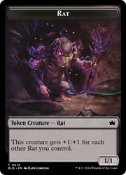 Rat // Splash Lasher Double-Sided Token [Tokens] Bloomburrow Tokens MTG Single Magic: The Gathering
