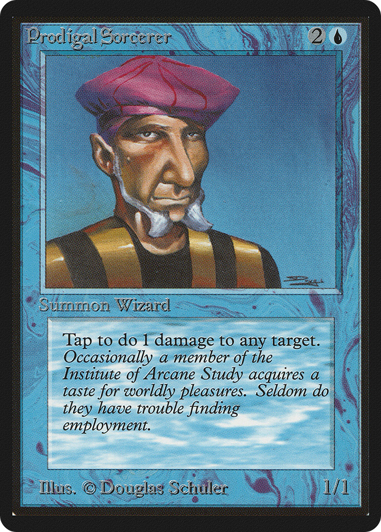 Prodigal Sorcerer (LEB-074) [Oldschool] Limited Edition Beta MTG Single Wizards of the Coast
