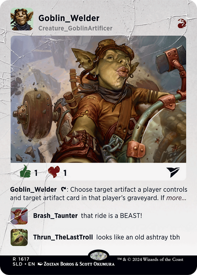 Goblin Welder (SLD-1617) [Secret Lair] Drop (Borderless) Foil MTG Single Wizards of the Coast
