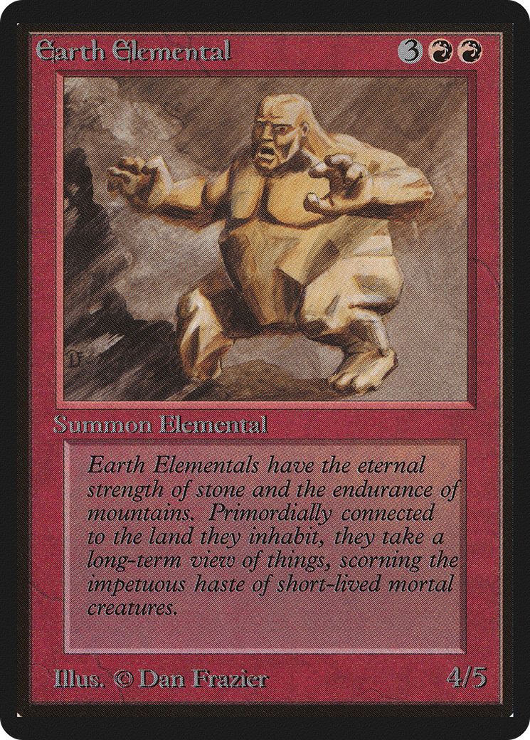 Earth Elemental (LEB-) [Oldschool] Limited Edition Beta MTG Single Wizards of the Coast