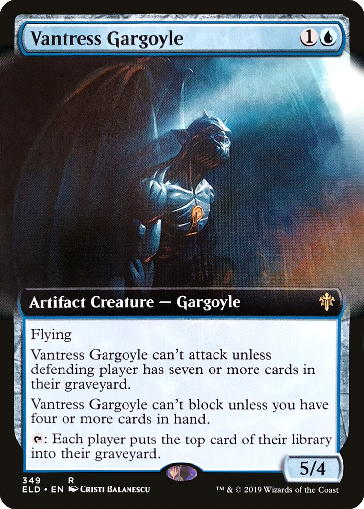 Vantress Gargoyle (ELD-349) [Throne of Eldraine] (Extended Art) Foil MTG Single Wizards of the Coast
