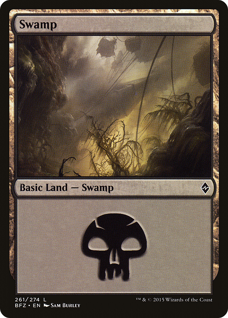 Swamp (BFZ-261A) [Battle for Zendikar] MTG Single Wizards of the Coast