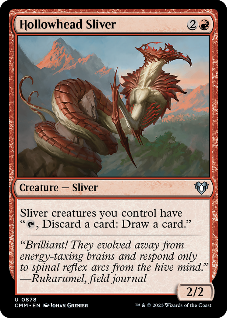 Hollowhead Sliver (CMM-878) [Commander Masters] MTG Single Wizards of the Coast