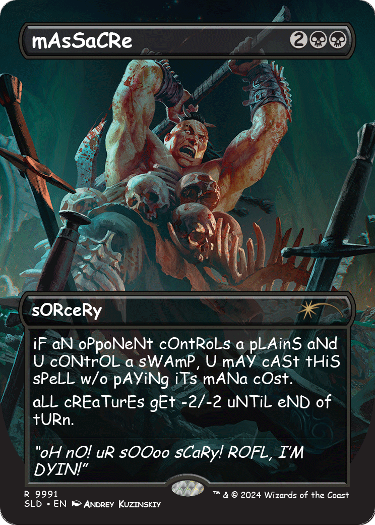 mAsSaCRe (SLD-9991) [Secret Lair] Drop (Borderless) MTG Single Wizards of the Coast