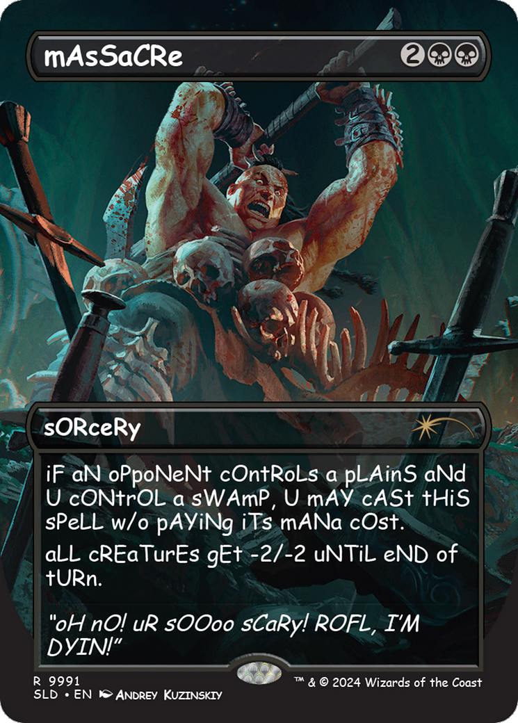 mAsSaCRe (SLD-9991) [Secret Lair] Drop (Borderless) MTG Single Wizards of the Coast