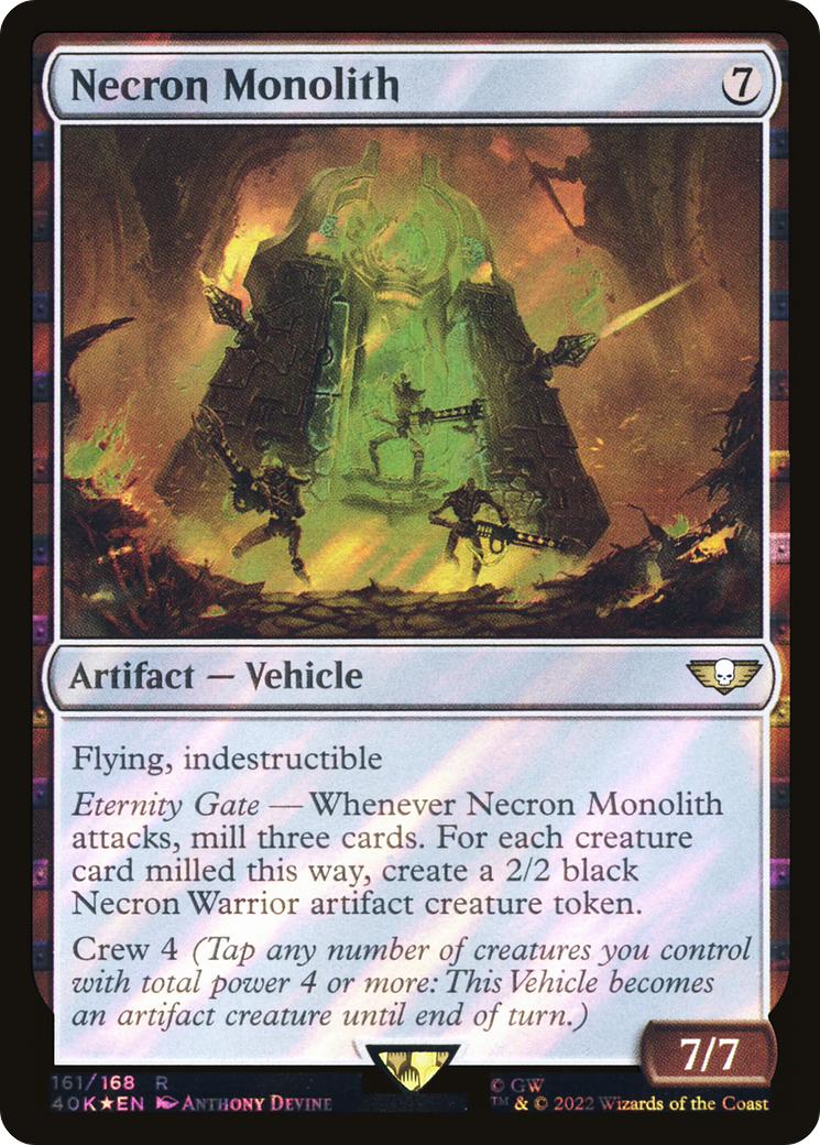 Necron Monolith (40K-161★) [Warhammer 40,000 Commander] Foil MTG Single Wizards of the Coast