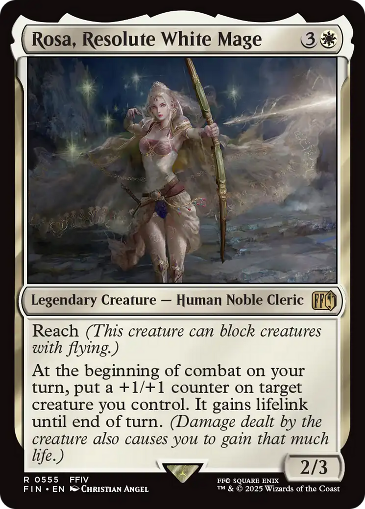 Rosa, Resolute White Mage (FIN-555) [FINAL FANTASY] MTG Single Wizards of the Coast