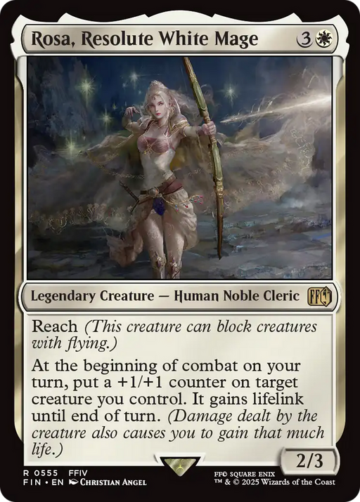Rosa, Resolute White Mage (FIN-555) [FINAL FANTASY] MTG Single Wizards of the Coast